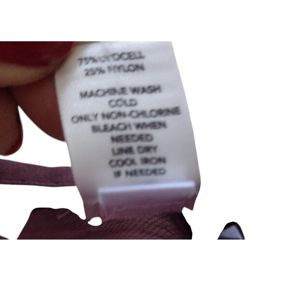 Ann Taylor Loft Lightweight Baby Doll Top Size L Orchid Purple Flowy Flutter - Picture 6 of 6